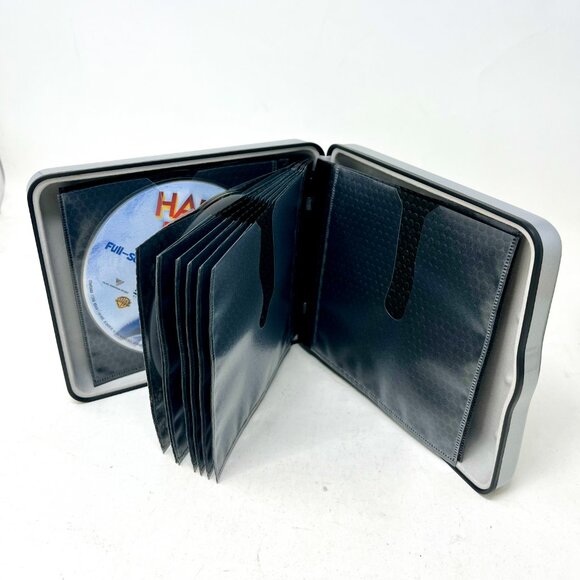 Vintage Sprint Ion Metal CD DVD Carry Storage Case [Holds 24] + 5 DVDs - Picture 5 of 8